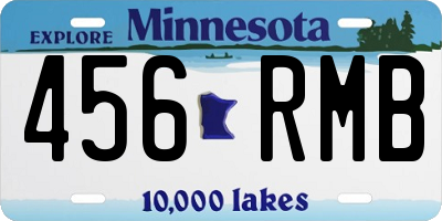 MN license plate 456RMB