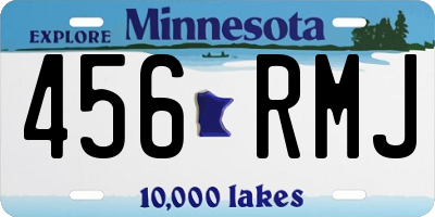 MN license plate 456RMJ