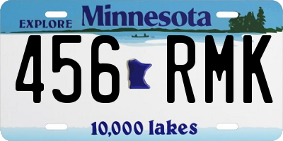 MN license plate 456RMK
