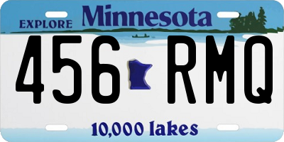 MN license plate 456RMQ