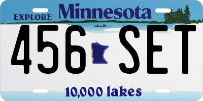 MN license plate 456SET