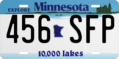 MN license plate 456SFP