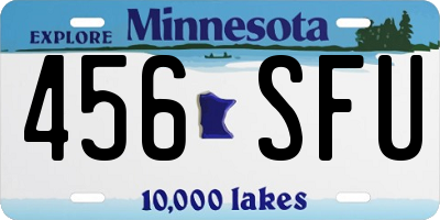 MN license plate 456SFU