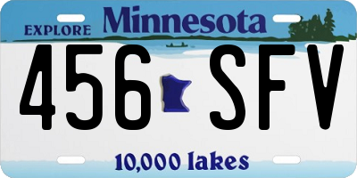 MN license plate 456SFV