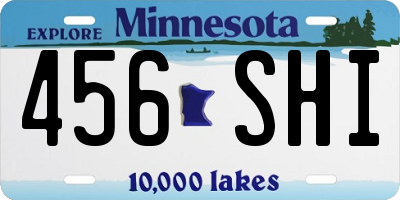 MN license plate 456SHI