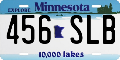MN license plate 456SLB