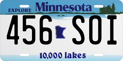 MN license plate 456SOI