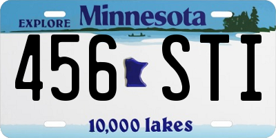 MN license plate 456STI