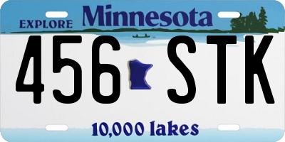 MN license plate 456STK