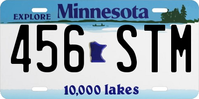 MN license plate 456STM