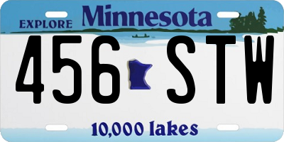 MN license plate 456STW