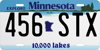 MN license plate 456STX