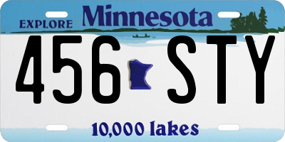 MN license plate 456STY