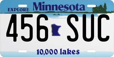 MN license plate 456SUC