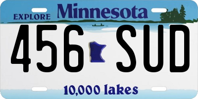 MN license plate 456SUD