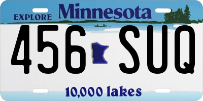 MN license plate 456SUQ