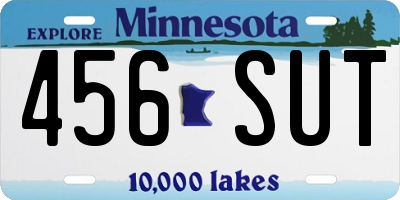 MN license plate 456SUT