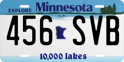 MN license plate 456SVB