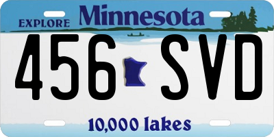 MN license plate 456SVD