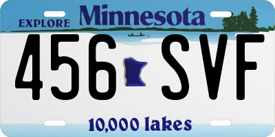 MN license plate 456SVF