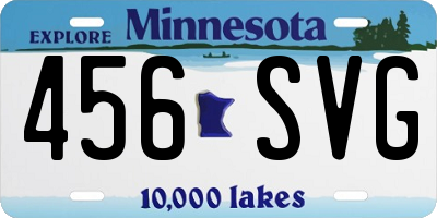 MN license plate 456SVG