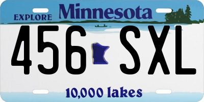 MN license plate 456SXL