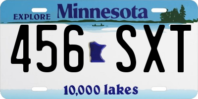 MN license plate 456SXT
