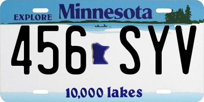 MN license plate 456SYV