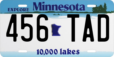 MN license plate 456TAD