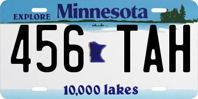 MN license plate 456TAH