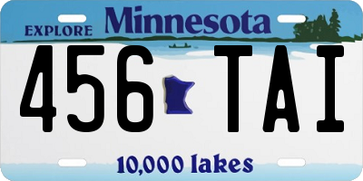 MN license plate 456TAI