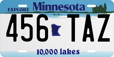 MN license plate 456TAZ