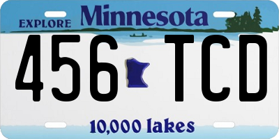 MN license plate 456TCD