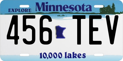MN license plate 456TEV