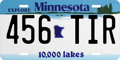 MN license plate 456TIR