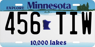 MN license plate 456TIW
