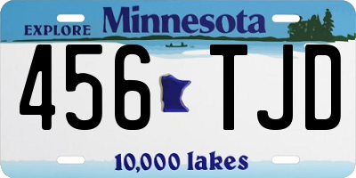 MN license plate 456TJD