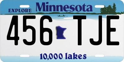 MN license plate 456TJE