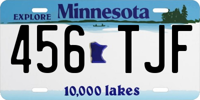 MN license plate 456TJF