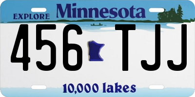MN license plate 456TJJ