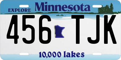 MN license plate 456TJK