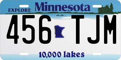 MN license plate 456TJM