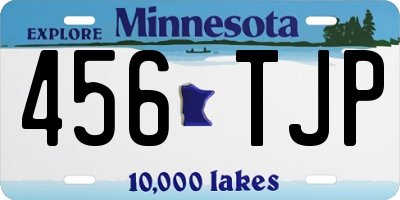MN license plate 456TJP