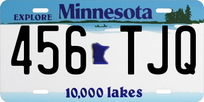 MN license plate 456TJQ