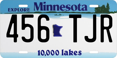 MN license plate 456TJR