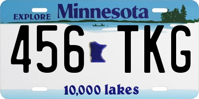 MN license plate 456TKG
