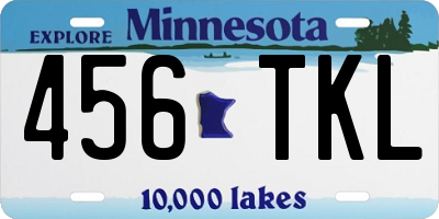 MN license plate 456TKL