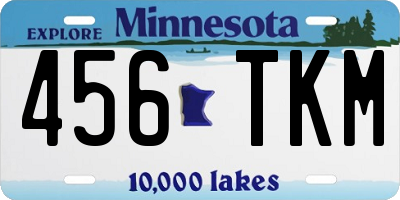 MN license plate 456TKM