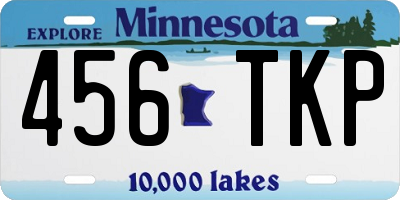 MN license plate 456TKP
