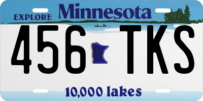 MN license plate 456TKS